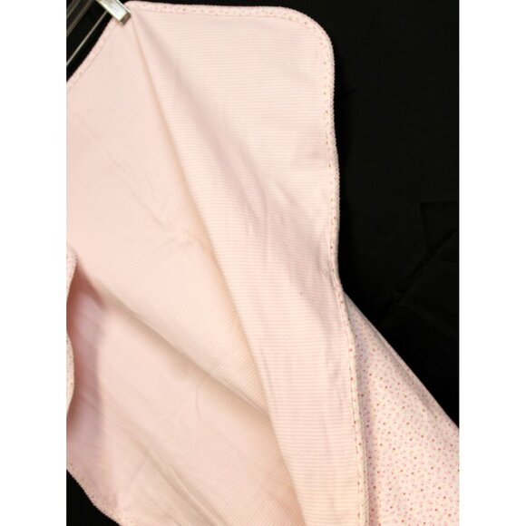 Carters Baby Girl Blanket Pink Stripes Calico Flowers 30" Stroller Car Seat Swad - Picture 6 of 12